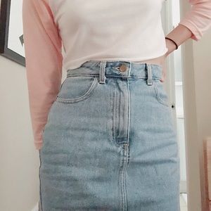 American Apparel Denim Pencil Skirt